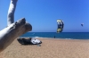 Sandy beaches , kite in Greece